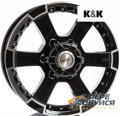 Диски КиК М56, цвет Алмаз черный