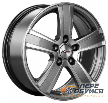 Диски X-trike X-108, цвет Темно-серый, с серебристой лицевой поверхностью